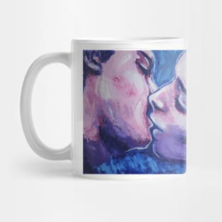 Lovers - Kiss In Pink And Blue Mug